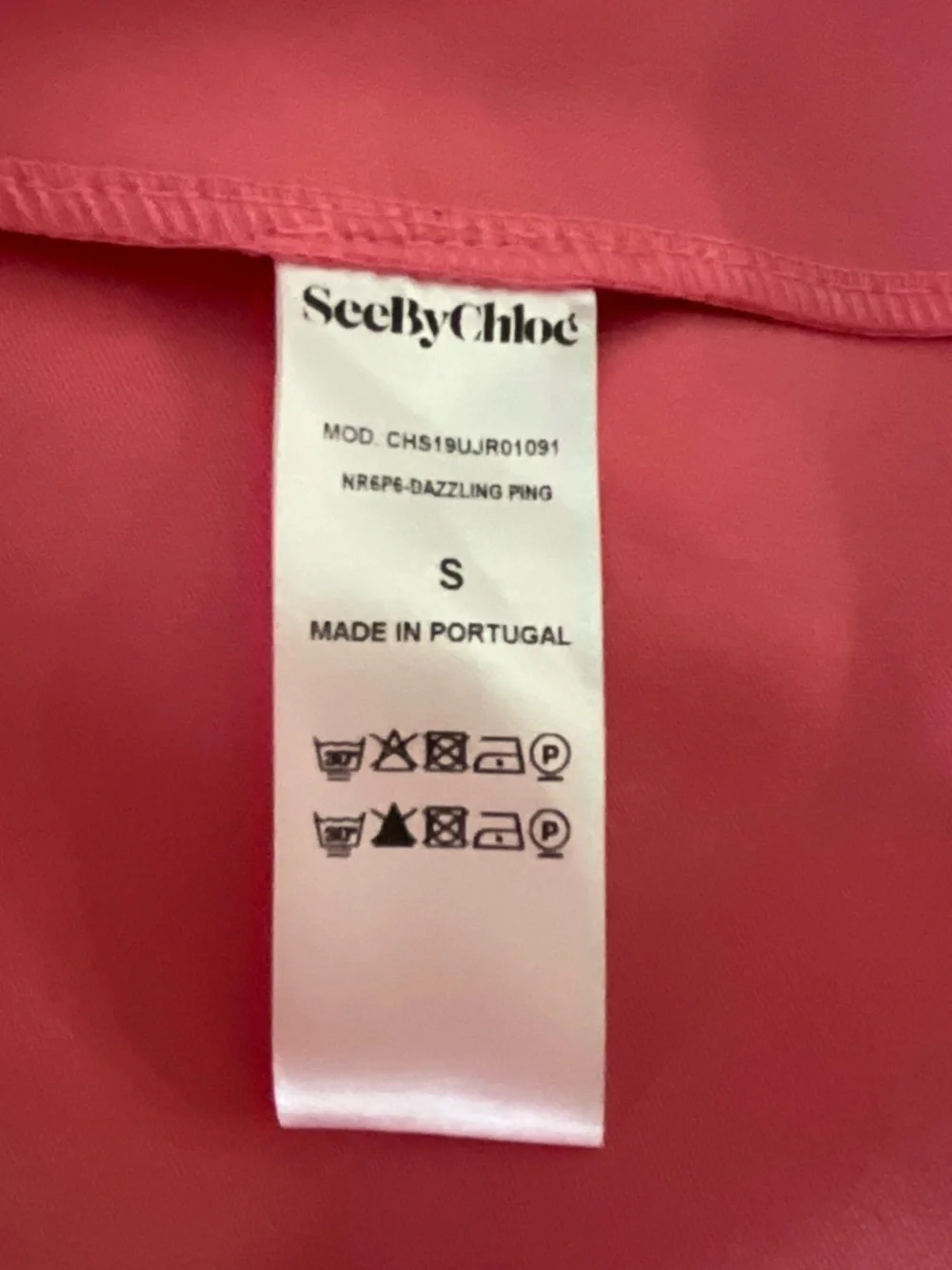 See by Chloé Cut Out Asymmetrical Pink Midi Dress - Picture 14 of 14
